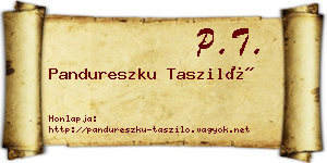Pandureszku Tasziló névjegykártya